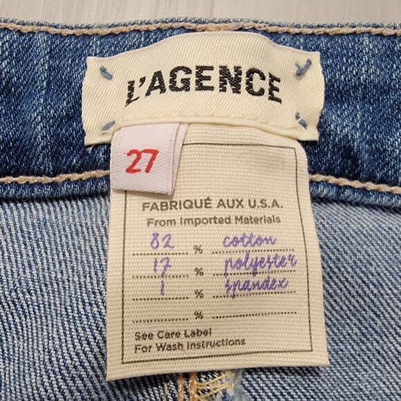 LAGENCE Jeans Denim Catalina High Line Distressed Cropped Size 27 - Picture 9 of 16